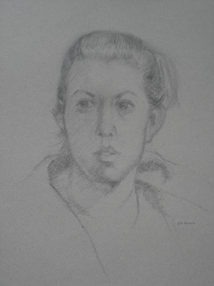 Linda F. Harris, Colette, charcoal, 18x20 
