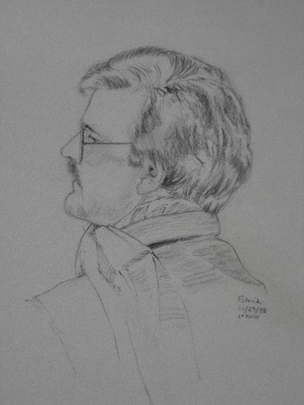 Linda F. Harris, Patrick, charcoal, 18x21 