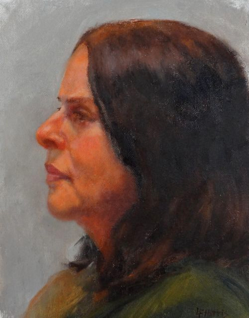 Linda F. Harris, Rupa, Oil 9x12